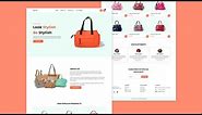 Responsive Bags Website Using HTML CSS And JavaScript - E-Commerce Bags Website Design HTML CSS