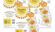 Simple Mills Almond Flour Crackers, Farmhouse Cheddar Snack Packs - Gluten Free, Healthy Snacks, 4.9 Ounce (Pack of 3)