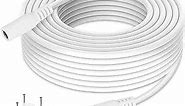DC Power Extension Cable 33ft 2.1mm x 5.5mm Compatible with 12v Power Adapter Extension Cable for CCTV Security Camera IP WiFi Camera Standalone DVR (33ft,5.5mm Plug, White)