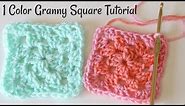 Crochet Granny Square with One Color Tutorial