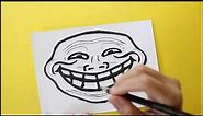 How to Draw a Troll Face Step by Step