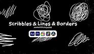 Scribbles & Lines & Borders Animated Stickers