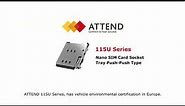 ATTEND｜Nano SIM Card Socket Tray Push-Push Type ｜115U -A101