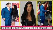 John Cena cannot take his eyes off GF Shay Shariatzadeh during their first red carpet appearance