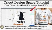 Cricut Design Space Tutorial -How to Upload & Arrange this Week's Free Cute Ghost Boo-Lieve Free SVG