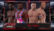 WWE 2K17 John Cena,The Rock VS Big E,Kofi Kingston In A Tag Team Match