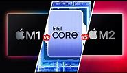 Apple M1 vs M2 vs Intel Processors - Performance | Speed | Architecture