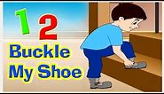 One Two Buckle My Shoe Nursery Rhyme with Lyrics I Counting Rhymes | Kids Songs I English Rhymes