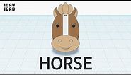 [1DAY_1CAD] HORSE (Tinkercad : know-how / style / education) [STL data download]