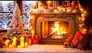 Winter Ambience Christmas Music ❄️ Relaxing Fireplace Instrumental Music 🔥 Cozy Fireplace Background