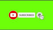 Youtube Animated Green screen Subscribe button with bell icon sound tan tan /click subscribe button