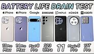iPhone 15 Pro Max vs 14 Pro Max / Pixel / Samsung / OnePlus / Honor / Xiaomi Battery Life Test!