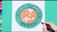 How to draw Roland Garros - French Open Logo