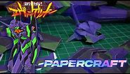 How to make Neon Genesis Evangelion Unit - 01 action figure from paper (Time lapse build papercraft)