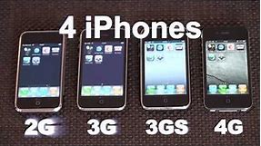 iPhone 2G/3G/3GS/4 Speed Comparison