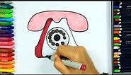 Kolorowanki ☎| Jak narysować telefon | Kolorowanie dla dzieci | Rysowanie i kolorowanie | Rysunek