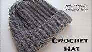 Crochet Hat for man | Ribbed Stitch