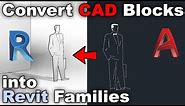 Convert AutoCAD Blocks to Revit Families (2D & 3D) - Revit Tutorial