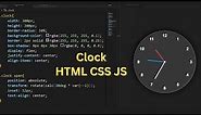How to Create Analog Clock using HTML CSS and JavaScript