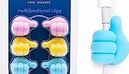 HandyCute® Silicone Thumb Wall Hooks Funny Cord Holders for Cables (8 Pack)
