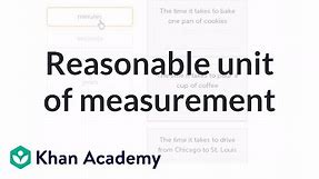 Finding reasonable unit of measurement example | 4th grade | Khan Academy
