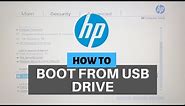 HP Laptop BIOS Settings to Boot Windows 10 11 from USB Flash Drive
