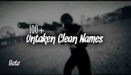 100+ SWEATY/CLEAN SOUNDING NAMES NOT TAKEN 2020