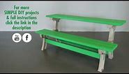 Simple DIY: 2x4 Basics Flip Top Bench Table