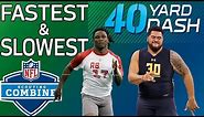 Top 5 Fastest & Slowest 40-Yard Dash Times Since 2008 | NFL Combine Highlights