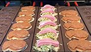 street food japan- taiyaki, okonomi taiyaki. 鯛焼き お好み鯛焼き