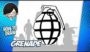 How to draw a Grenade step by step