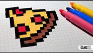 Handmade Pixel Art - How To Draw Easy Pizza #pixelart