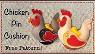 How to sew a Chicken Pincushion || FREE PATTERN || Full Tutorial with Lisa Pay