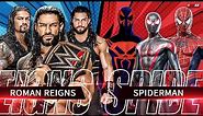 Team Roman Reigns Vs Team Marvel's Spiderman - WWE 2K23 Gameplay