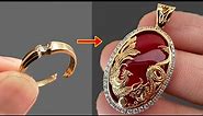 handmade 18k gold pendant - unique handmade jewelry ideas