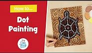 How to make a Dot Painting Aboriginal Style Art Canvas | Baker Ross