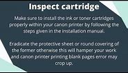 How to fix Canon Pixma printer which is printing blank pages