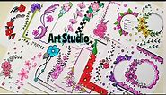 20 BEAUTIFUL FLOWER BORDER DESIGNS/PROJECT WORK DESIGNS/FILE/FRONT PAGE DESIGN FOR SCHOOL PROJECTS
