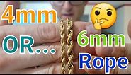 Real World Comparison of 4mm Rope Chain Vs 6mm Rope Chain