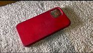 iPhone 12 Pro Genuine Leather Case - 8 Month Review (Red)