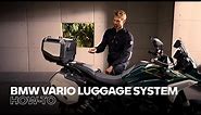 Installing the BMW Vario Luggage System — BMW Motorrad How-To