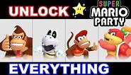 Super Mario Party - How to Unlock EVERYTHING (Characters, Boards, Modes, & Gems)