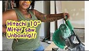 Hitachi 10" Compound Miter Saw| How to setup Your Saw | Unboxing
