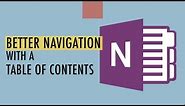 Powerful OneNote Tip for Easier Navigation | Create a OneNote Table of Contents