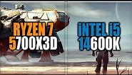 Ryzen 7 5700X3D vs 14600K Benchmarks - Tested in 15 Games and Applications