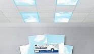 Educational Insights Calming Clouds Light Filters 4-Pack, Fluorescent Light Covers, Easy Install For Office, Hospitals, Home & Classroom Supplies
