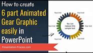 PowerPoint Graphics: 6 Part Animated Gear (Easy Tutorial)