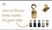How to fit a brass hook end on to natural rope - RopesDirect