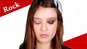 Punk Glam 80s Rock makeup tutorial - AC/DC rock CONCERT makeup look
