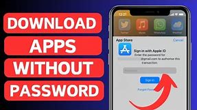 How to Download Apps without Apple ID Password/Install App in iPhone Without Password from App Store